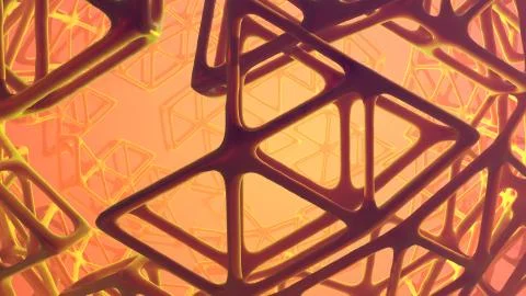 Abstract 3d rendering concept of high poly sphere with chaotic mesh grid Stock Illustration