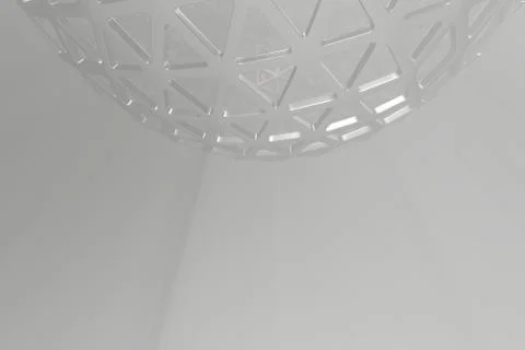 Abstract 3d rendering concept of high poly architecture with steel and glass Illustrazione stock