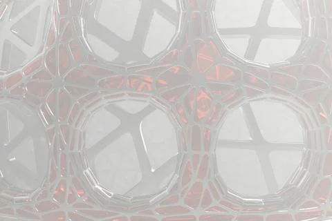 Abstract 3d rendering concept of high poly architecture with steel and glass イラスト素材