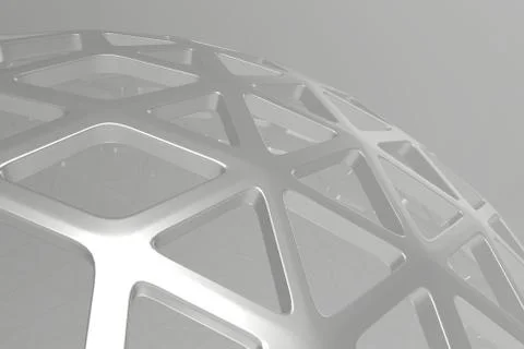Abstract 3d rendering concept of high poly architecture with steel and glass 스톡 일러스트