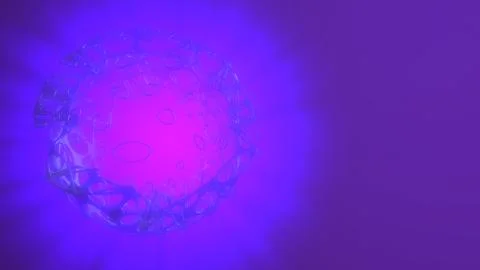 Abstract 3d rendering concept of high poly sphere with chaotic mesh grid Illustrazione stock