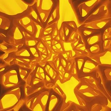 Abstract 3d rendering concept of high poly sphere with chaotic mesh grid Stock Illustration