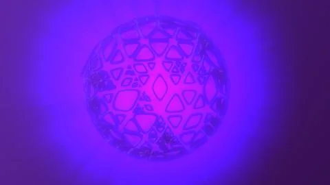 Abstract 3d rendering concept of high poly sphere with chaotic mesh grid Stock Illustration