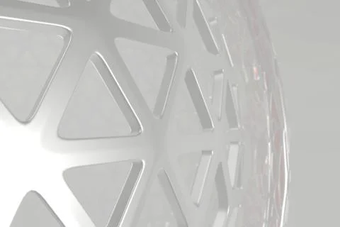 Abstract 3d rendering concept of high poly architecture with steel and glass Illustrazione stock
