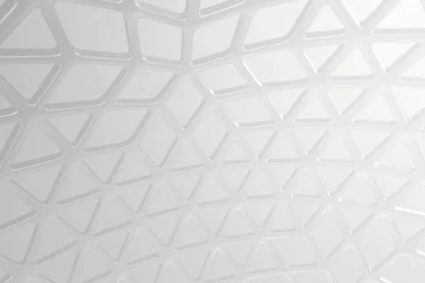 Abstract 3d rendering concept of high poly architecture with steel and glass Stock Illustration