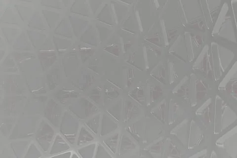 Abstract 3d rendering concept of high poly architecture with steel and glass Stock Illustration