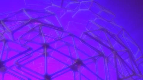 Abstract 3d rendering concept of high poly sphere with chaotic mesh grid 스톡 일러스트