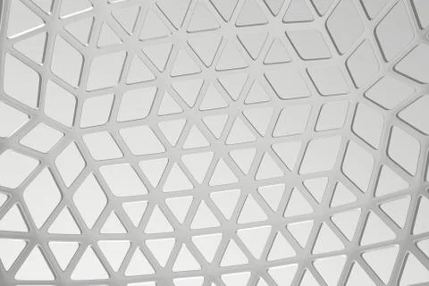 Abstract 3d rendering concept of high poly architecture with steel and glass イラスト素材