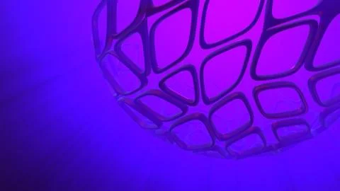 Abstract 3d rendering concept of high poly sphere with chaotic mesh grid Stock Illustration