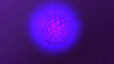 Abstract 3d rendering concept of high poly sphere with chaotic mesh grid Illustrazione stock