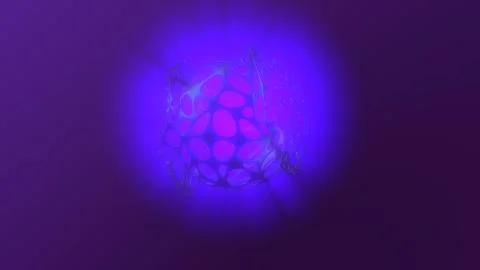 Abstract 3d rendering concept of high poly sphere with chaotic mesh grid Illustrazione stock