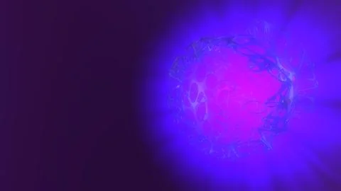 Abstract 3d rendering concept of high poly sphere with chaotic mesh grid Illustrazione stock