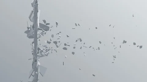 Abstract 3D Rendering of Cracked Surface Stock Footage 96059117