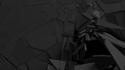 Abstract 3D Rendering of Cracked Surface Stock Footage 96352023