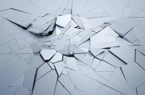 Abstract 3D Rendering of Cracked Surface. Illustrazione stock