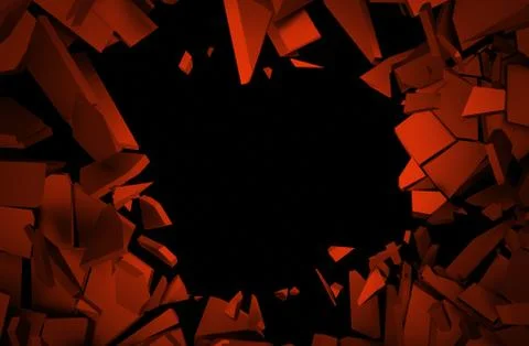 Abstract 3D Rendering of Cracked Surface. Illustrazione stock