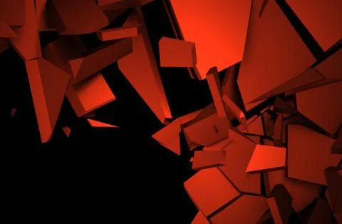 Abstract 3D Rendering of Cracked Surface. Illustrazione stock