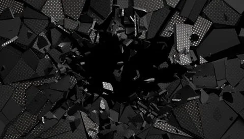 Abstract 3D Rendering of Cracked Surface Illustrazione stock