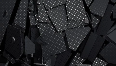 Abstract 3D Rendering of Cracked Surface Stock Illustration