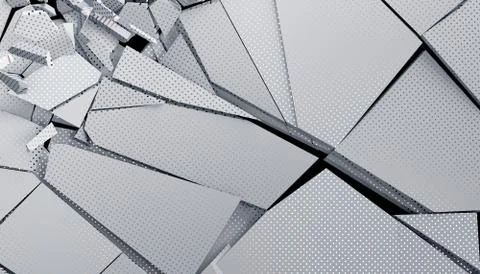 Abstract 3D Rendering of Cracked Surface Stock Illustration