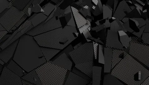 Abstract 3D Rendering of Cracked Surface Illustrazione stock