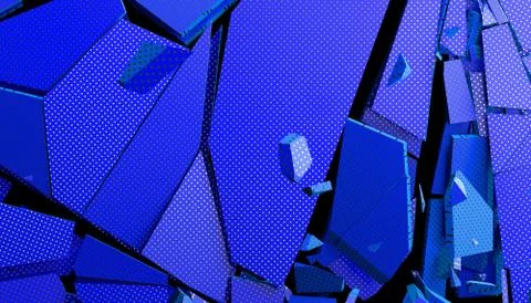 Abstract 3D Rendering of Cracked Surface Illustrazione stock