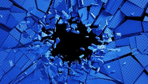 Abstract 3D Rendering of Cracked Surface Stock Illustration