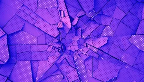Abstract 3D Rendering of Cracked Surface Illustrazione stock