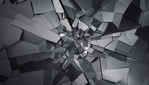 Abstract 3D Rendering of Cracked Surface Stock-Illustration