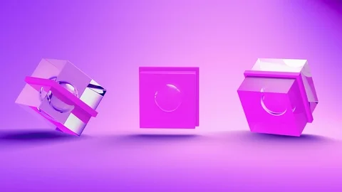 Abstract 3d rendering with cubes, animated background. 스톡 동영상 123476970