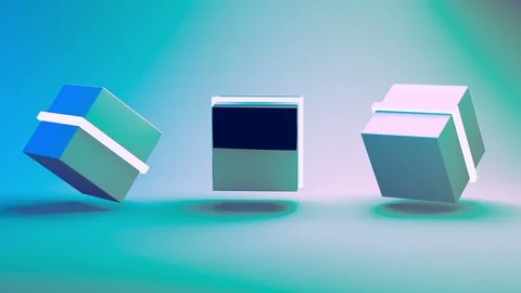 Abstract 3d rendering with cubes, animated background. Stock Footage 126038473