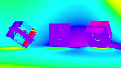 Abstract 3d rendering with cubes, animated background. Stock Footage 128308696