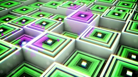 Abstract 3d rendering with cubes, animated background. Stock Footage 128309162