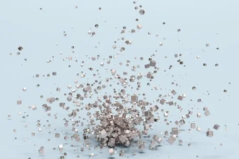 Abstract 3D Rendering of Cubes 스톡 일러스트