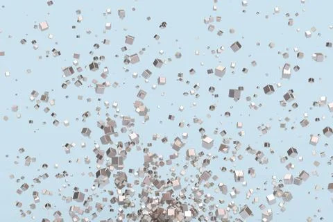 Abstract 3D Rendering of Cubes Stock-Illustration