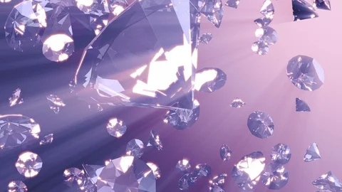 Abstract 3d rendering with diamonds, animated background. Stock Footage 123766308