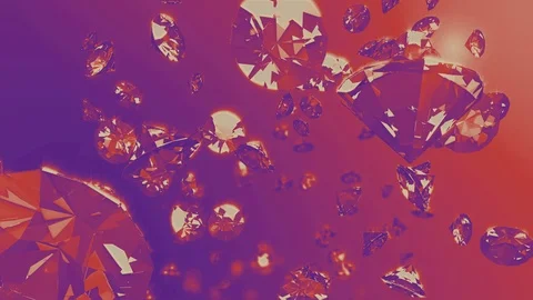 Abstract 3d rendering with diamonds, animated background. Stock Footage 126039335