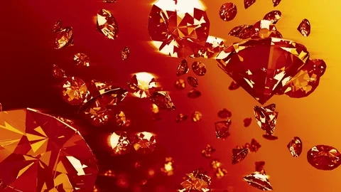 Abstract 3d rendering with diamonds, animated background. Stock Footage 126217810