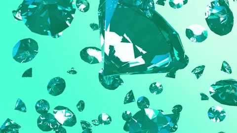 Abstract 3d rendering with diamonds, animated background. Stock Footage 127424280