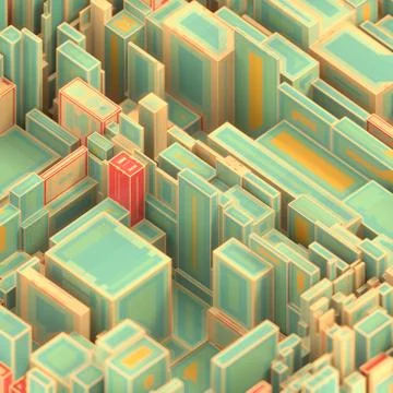 Abstract 3d rendering digital illustration. Futuristic design element Stock Illustration