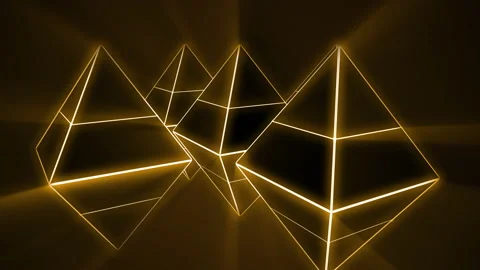 Abstract 3d rendering of geometric background. Modern looped animation with Stock Footage 163635996