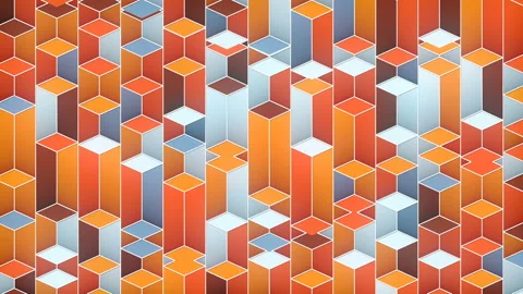 Abstract 3d rendering of geometric shapes. Computer generated loop animation. 4k Stock Footage 122298229