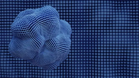 Abstract 3d rendering of geometric shapes Stock Footage 204127642