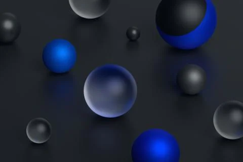 Abstract 3D Rendering of Geometric Shapes. Stock-Illustration