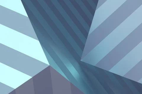 Abstract 3D Rendering of Geometric Shapes Stock-Illustration