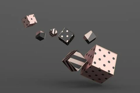 Abstract 3D Rendering of Geometric Shapes Illustrazione stock