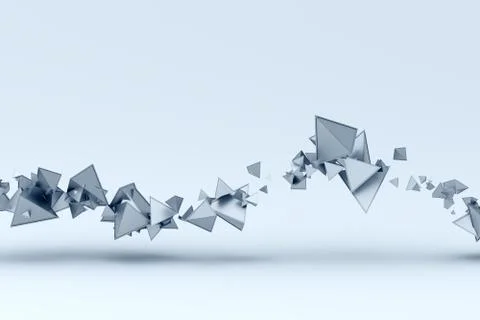 Abstract 3D Rendering of Geometric Shapes Illustrazione stock