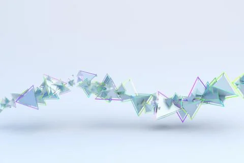 Abstract 3D Rendering of Geometric Shapes 스톡 일러스트