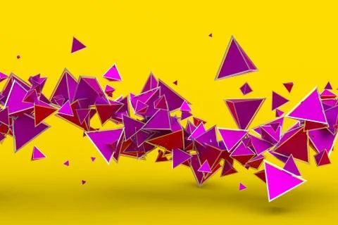 Abstract 3D Rendering of Geometric Shapes Stock Illustration