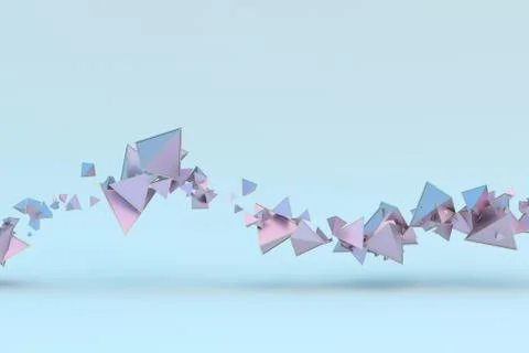 Abstract 3D Rendering of Geometric Shapes Illustrazione stock